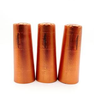 Bouchon de bouteille de champagne coloré en gros 34*120mm Capsule en aluminium taille logo personnalisé pour <span class=keywords><strong>vin</strong></span> mousseux - Product Image 3