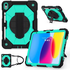 Étui pour tablette <span class=keywords><strong>Apple</strong></span> iPad 10 10,9 pouces 2022 C2 avec support rotatif à 360°, support de table et bandoulière - Product Image 2