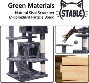 थोक टिकाऊ सामग्री पालतू उत्पाद बिल्ली खरोंच पोस्ट और वास्तविक सिसल पोस्ट के साथ चढ़ाई पेड़ - Product Image 6