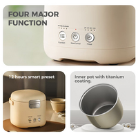 Mini cuiseur à riz intelligent portable de 1,2 L, petit format, multicuiseur, pot de cuisson personnel