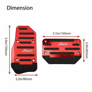 Pedal de freno de Gas automático, Universal, rojo, antideslizante, accesorios de coche, Envío Gratis - Product Image 5