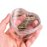 Nouvelle conception, vente en gros, boîte à bonbons transparente en plastique recyclable en forme de cœur pour les faveurs de mariage, les bonbons à mâcher, l'emballage alimentaire, sur mesure