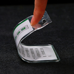 Porte-cartes d'identité en <span class=keywords><strong>PVC</strong></span> souple transparent extra épais, étanche, refermable avec fermeture éclair, pour étiquettes nominatives – Vente en gros - Product Image 4
