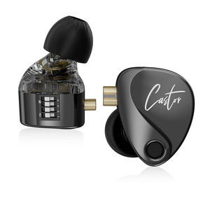 Écouteurs intra-auriculaires <span class=keywords><strong>KZ</strong></span> Castor, 2 haut-parleurs dynamiques, basses réglables haut de gamme, écouteurs HiFi, casque de monitoring, écouteurs à réduction de bruit, casque de sport pour la musique - Product Image 1