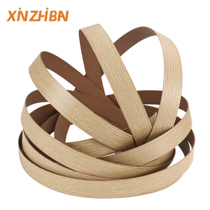 Bande de bordure en <span class=keywords><strong>PVC</strong></span> à grain de bois et de couleur unie, fournie par la Chine, pour meubles - Product Image 2