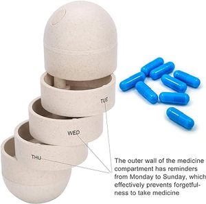 Pastillero semanal de 7 días, dispensador de tabletas de medicina, divisores sellados, organizador de almacenamiento de viaje, contenedor, pastillero - Product Image 4