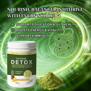 Poudre Détox Colon à Base de Fibres Végétales Naturelles Saveur Citron, Probiotiques Multiples, Réduit la Graisse Abdominale, Digestif pour Adultes - Product Image 2