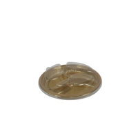 Boîte de rangement pour noix et fruits secs à 3 compartiments, plateau doré, couleur personnalisée, emballage en plastique pour fruits mélangés avec séparateur
