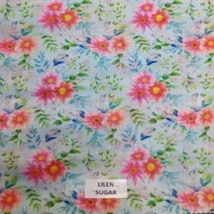 Tissu en lin léger de haute qualité, 100 % sans poids, imprimé numériquement, pour la confection de vêtements et de robes - Product Image 1