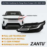 Phare avant gauche complet à LED LR170981 LR175662, LR154884, LR159613 compatible avec Range Rover Evoque L551 2020-2024, ensemble de phares à LED