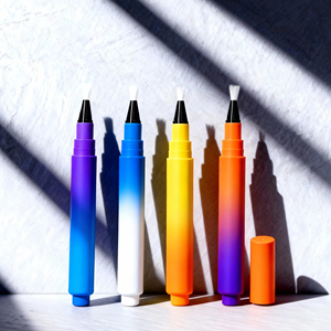 Stylo à huile pour cuticules en plastique doré avec logo personnalisé, tête en silicone, ensemble de stylos à huile pour cuticules, 4 ml, huile nutritive pour cuticules, stylo à clic avec pinceau - Product Image 5