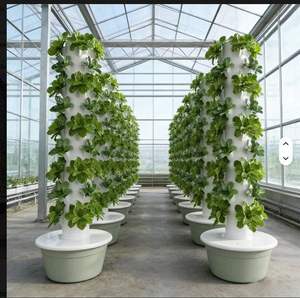 Sistema de Torre Hidropónica de 9 Niveles con Varilla Metálica, Nuevo y Moderno, Equipo Inteligente para Cultivo Vertical sin Tierra, Estilo Americano - Product Image 1