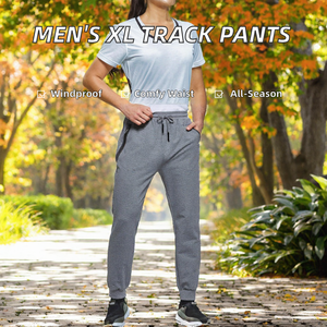Plus Size Jogger Pants Workout Gym Sweat <b>Trouser</b> Side Zipper Pockets Slim Fit Bottoms <b>Trousers</b> for <b>Men</b> - Product Image 2