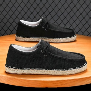 Zapatos de lino sin olor para hombre, sandalias de hierba tejida para pescadores, zapatos de lona de verano para hombre, zapatos casuales con suela de cáñamo, zapatos de moda. - Product Image 2