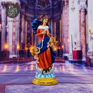 8 pulgadas católica Maria Che Scioglie Nodi estatua resina escultura decoración Maria Che Scioglie Nodi en Base figurita regalo religioso - Product Image 2