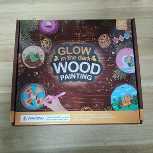 Set de manualidades de madera DIY para pintar a mano, estilo graffiti, que brilla en la oscuridad, para niños de 4 a 6 años, ideal para vacaciones, disponible para envío transfronterizo. - Product Image 6