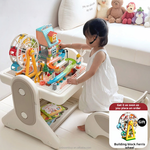 Juego multifuncional de mesa y silla preescolar para pintar bloques de construcción agua y arena juego alentador actividad creativa niños - Product Image 1
