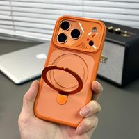Nouvelles coques de téléphone magnétiques mates pour iPhone 17 12 13 Pro Max 14 15 16 Plus 17 Air avec support anneau et protection arrière