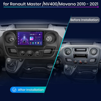 Meihua Panneau de radio de voiture 10,1 pouces pour RENAULT Master OPEL Movano NISSAN NV400 2010+ Kit de tableau de bord Adaptateur de façade Console