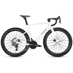Bicicleta de Carretera de 17 Pulgadas, Versión de Carreras, 13 Velocidades, Cuadro Totalmente Amortiguado, Ruedas de Aleación de Aluminio, Frenos de Disco Dobles, Horquilla de Fibra de Carbono - Product Image 3