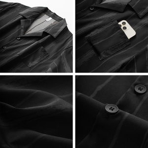 High End Sleepwear Minimalist Loose 3 Pieces Strip Home Wear <strong>Pajamas</strong> <strong>Men's</strong> Clothing <strong>Cheap</strong> - Product Image 4