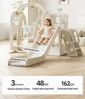 Nouvelle combinaison toboggan en plastique pour enfants, avec mur d'escalade intérieur pour tout-petits, tableau de dessin et jeu de lancer d'anneaux musical interactif, pour usage scolaire et en maisonnette de jeu