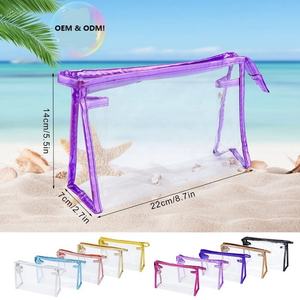 Wholesale Waterproof Women Cosmetic Travel Makeup <b>Bag</b> Large Capacity <b>clear</b> <b>clear</b> Pu Toiletry <b>Bag</b> - Product Image 3