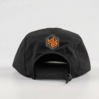 Gorras de 5 Paneles Personalizadas de Nailon Impermeable, con Perforaciones Cortadas a Láser, de Secado Rápido, para Correr al Aire Libre, para Hombre