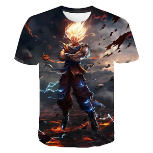 <span class=keywords><strong>T</strong></span>-<span class=keywords><strong>shirt</strong></span> con Stampa Cartoon Personalizzata OEM, Magliette <span class=keywords><strong>Anime</strong></span> per Uomo, Stampa Personalizzata - Product Image 1