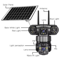 Caméra solaire intelligente QL19 8W 6MP étanche avec audio bidirectionnel 4G/WiFi, vision nocturne couleur et stockage cloud