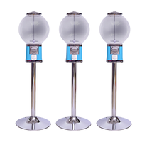Vente en gros de distributeur automatique de bonbons à tête unique en vrac commercial Pink Gumball Machine Stand en vente