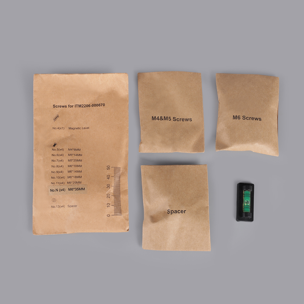 Kraft Paper Bag with Fastener Kit DIY Packaging for Machine Screws and Spacer