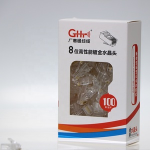 หัวต่อ<span class=keywords><strong>สาย</strong></span>แลน Cat6/<span class=keywords><strong>Cat5e</strong></span> UTP/FTP แบบคริสตัล RJ45 ตัวเมีย ชุบทอง สแตนเลส 8P8C แบบเสียบด้านข้าง - Product Image 4