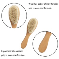 Brosse à cheveux pour bébé en bois de haute qualité, à poils de chèvre, petite, marque privée