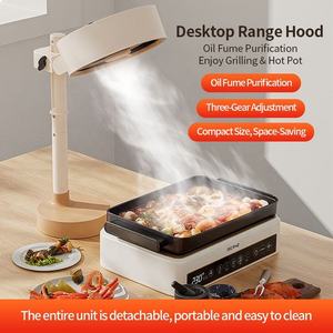 Hotte <span class=keywords><strong>de</strong></span> <span class=keywords><strong>cuisine</strong></span> miniature réglable en hauteur pour bureau |   Extracteur <span class=keywords><strong>de</strong></span> fumée alimenté par USB pour fondue à la maison et barbecue d'intérieur - Product Image 3