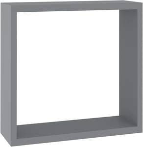 Décoration murale pour la maison suspendue 3 pcs <span class=keywords><strong>cube</strong></span> mural en bois gris étagères flottantes ensemble d'étagères - Product Image 6