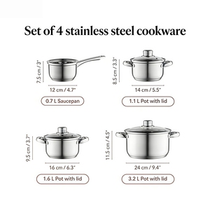 Marmite de cuisson en acier inoxydable à fond épais 5 couches, avec poignée en acier inoxydable – Offre spéciale - Product Image 2