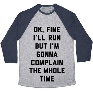 Ok, bien, me voy a correr, camiseta de béisbol unisex de mezcla triple - Product Image 3