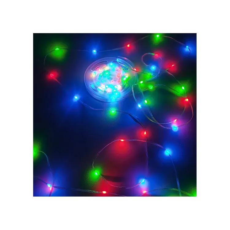 usb 100 led waterproof 10m led fairy lights outdoor RGB point control copper strings lights