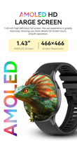 VALDUS 2025 VS41 PRO Montre intelligente à la mode Écran AMOLED de 1.43 pouces Surveillance de la fréquence cardiaque Santé des femmes Montre intelligente pour femmes