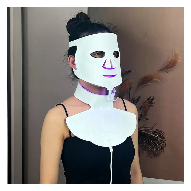 Food-Grade Silicone Material Led Mask Face And Neck Light Mask Led Mask Face Halloween