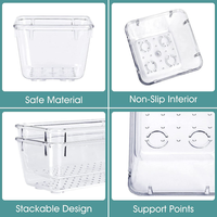 Organisateur de tiroirs de 25 pièces pour le maquillage, le bureau Boîtes de rangement en plastique PET Bacs 4 tailles pour les cuisines, les salles de bain, coiffeuse
