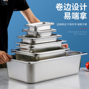 304 Stainless Steel Serving Trays Rectangular Food Grade Restaurant Use Dishwasher Safe - Product Image 2