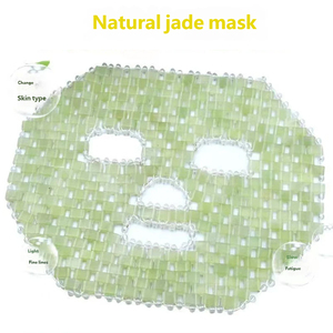 <span class=keywords><strong>Masque</strong></span> facial rafraîchissant en jade naturel, <span class=keywords><strong>masque</strong></span> en pierre de jade Xiuyan fait main pour atténuer les cernes et les poches, outil de soin anti-âge - Product Image 1