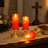 Bougies coniques LED à piles blanc chaud scintillantes avec contrôle par bouton pour la décoration intérieure, les anniversaires, les festivals, et les bougies votives faites à la main