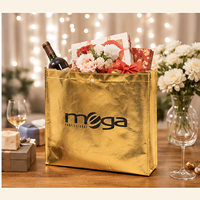 Sacs fourre-tout non tissés métallisés or et argent, sacs à main texturés effet laser or et argent, sacs cadeaux réutilisables pour le shopping