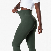 Leggings personnalisés taille haute froncés aux fesses, effet ventre plat et rehausseur de fesses, pour femmes grandes tailles, vêtements de sport, fabricant