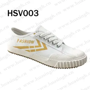 WCY รองเท้าผ้าใบกลางแจ้ง,รองเท้าวัลคาไนซ์สไตล์วิทยาลัยพิมพ์โลโก้สีขาวเข้าได้กับทุกชุดปี HSV003