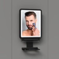 Capteur tactile interrupteur luminosité réglable noir carré Anti-buée douche salle de bain sans buée pour rasage miroir avec lumière LED