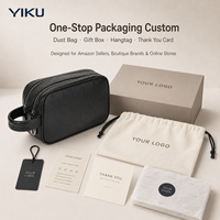 Tas Clutch Pria Custom Bahan Kulit PU, Tas Tangan Resleting Ganda, Dompet Organizer Perjalanan, Produsen Pabrik Label Pribadi OEM ODM